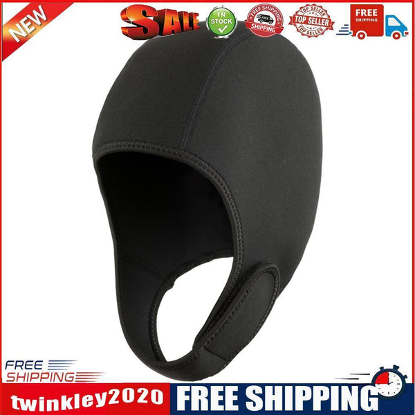 Scuba Swimming Diving Hood Caps Snorkeling Water Sports Surfing Hat (Black)