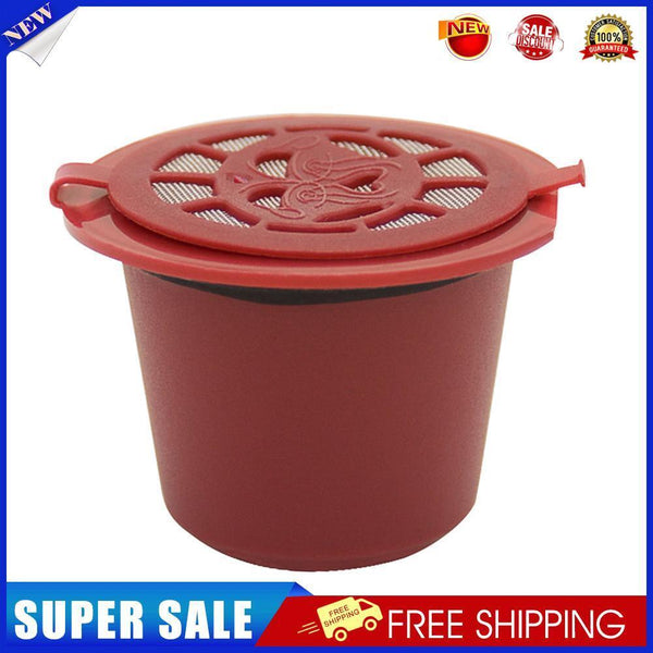 Reusable Refill Coffee Capsule Filter Shell for Nespresso Machine (Red)