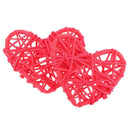 5pcs Heart Rattan Ball DIY Ornament Birthday Wedding Party Decor Gift(Red) Newly
