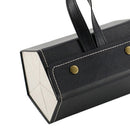 5 Grid Portable Glasses Display Box Folding Leather Sunglasses Bag (Black) Newly