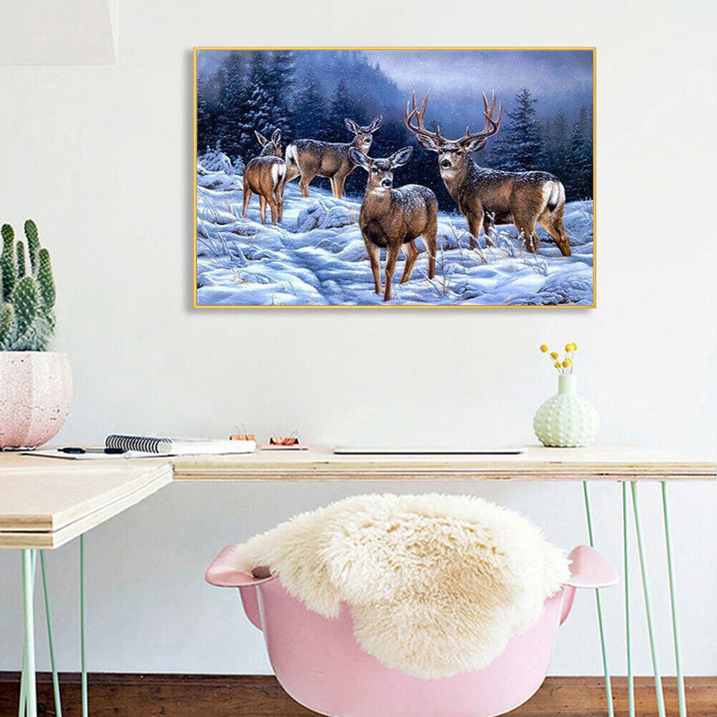 DIY Acrylic Oil Painting Canvas Deer Handpainted Acrylic Painting By Numbers Kit