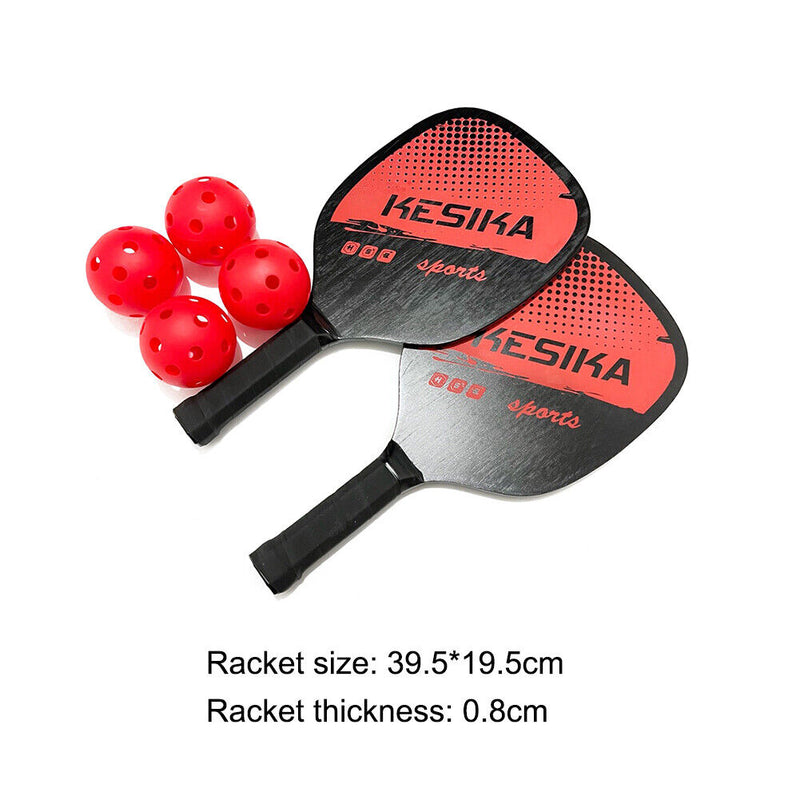 #A 2pcs Peak Paddles Rackets + 4 Balls Set for Women Men Outdoor Sports Supplies