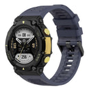 Silicone Watchband with Tools Watch Strap for Amazfit T-Rex 2 A2169 (Dark Blue)