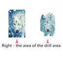 5D DIY Diamond Painting Wolf Cross Stitch Embroidery Mosaic Kit Needlework Newly