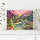 Woods Hut Deer Oil Paint By Numbers DIY Canvas Wall Art Picture Craft Home Decor