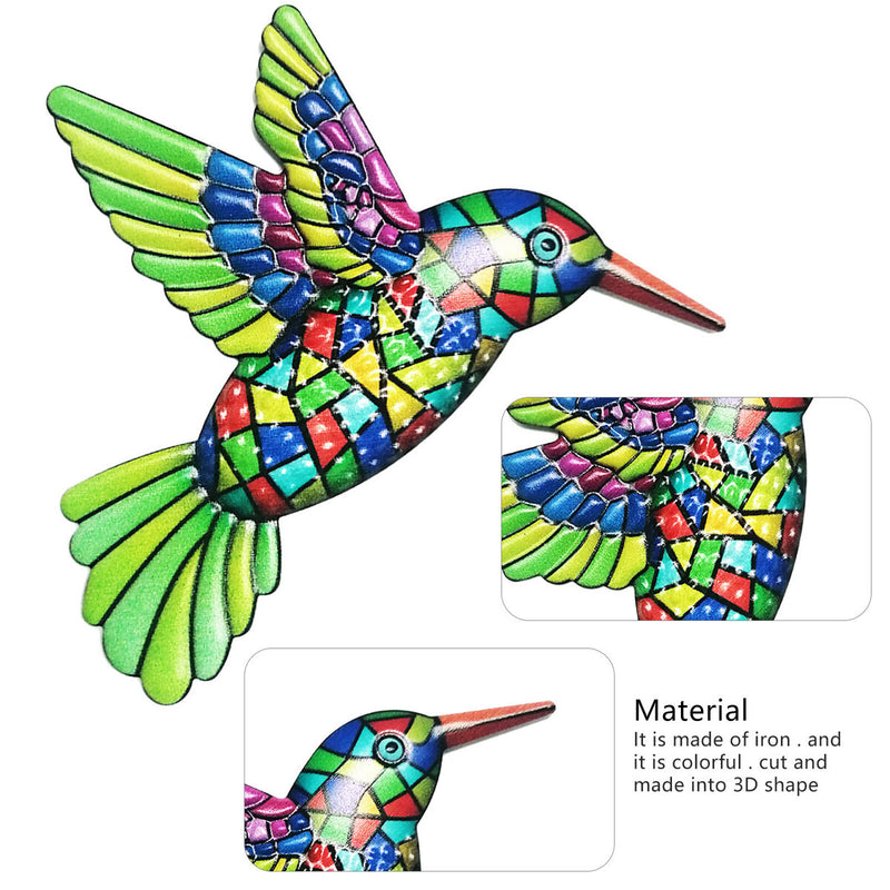 4 Pack Metal Hummingbird Wall Decor Hanging Wall Art Sculpture Decorations