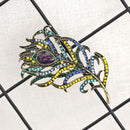 Blue Peacock Brooches Animal Bird Pins Boho Enamel Pins Wedding Accessories