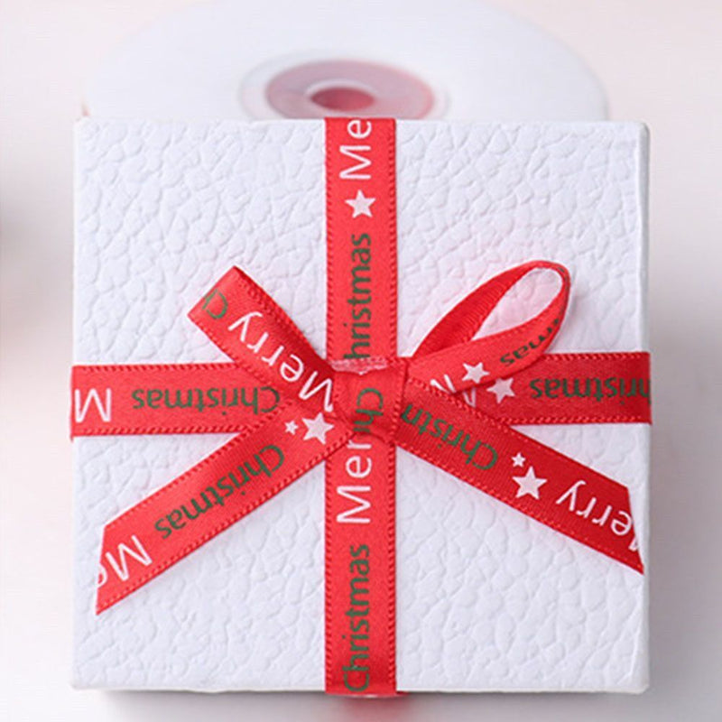 Decoration Ribbon 1cm*22m Gift Wrapping Ribbon Christmas Letter Ribbon