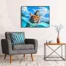 Painting By Numbers Kit DIY Tiger Hand Painted Canvas Oil Art Picture Gift
