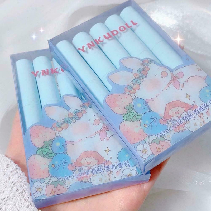 5 Pieces Lipstick Tint Set Matte Tube Long Lasting Non-stick Cup Kit Lips H4U1