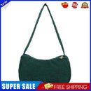 Fashion Women Corduroy Solid Color Underarm Bag Casual Small Purse Shoulder