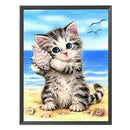 11CT Stamped DIY Cat Full Embroider Needlework Cross Stitch Kits