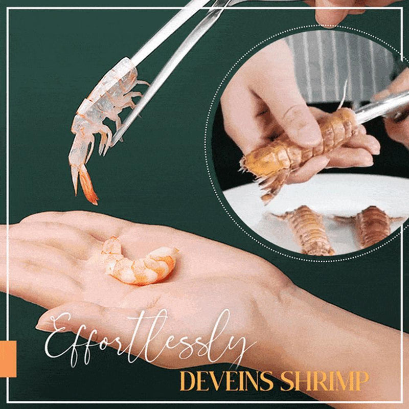 Steel Prawn Peeler Shrimp Deveiner Peel Device Creative Tools`