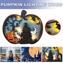Pumpkin Carving Handcraft Decoration Wooden Decorative Light Wall Art Halloween: