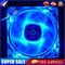 LED Light CPU Cooling Fan Computer PC Clear Case Quad 12CM Heatsink Blue