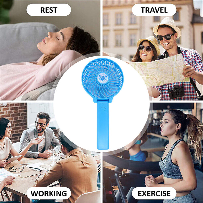 DC 5V Foldable Handheld Desktop Fan 1800mAh 4.5W Summer Personal Cooling Fans