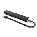 Portable USB2.0/3.0 HUB Multi USB Splitter 5Gbps High Speed 7 Ports USB Expander