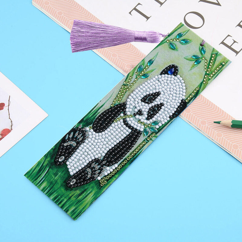 Special Shaped 5D DIY Cartoon Diamond Painting Bookmark (Panda - AA254) Newly