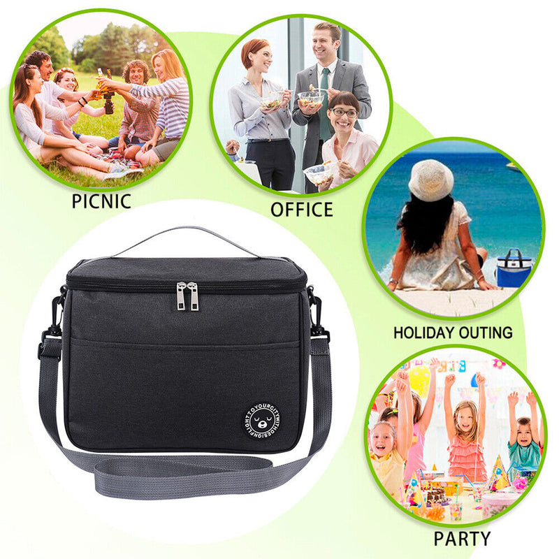 Folding Food Cooler Ice Pack Thermal Bags Drink Carrier Lunch Insulation Bag