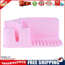 Rectangle Bathroom Cup Holder Rack Shelf Storage Cosmetics Organizer(Pink)