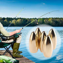 5pcs Olive Shaped Lead Sinker Fast Sinking Copper Weights Sea Fishing(3.5g)