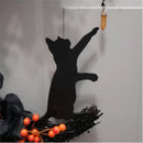 Crystal Pendant Gothic Door Hanging Rose Moon Cat Garland Halloween Wreath