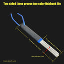 Double Groove Fishing Hook Hone Fishing Grinding Hook Sharpener Tool (Blue)