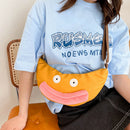 Cute Big Sausage Mouth Duck Shoulder Bag Women Funny Messenger Dumpling Packs