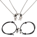 Gifts Pendant Bracelet Magnetic Clasp Chain Astronaut Pendants Couple Necklace