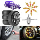4pcs Car Tire A/C Schrader Valve Cores with 4-in-1 Tire Valve Stem Remover Newly