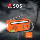Reading Lamp Hand Crank Radio Solar Charging Emergency Radio 2000mAh
