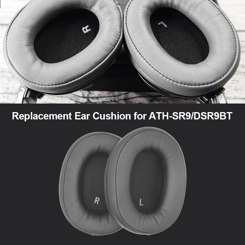 Headphone Pad Soft Sponge Cover for ATH-SR9 DSR9BT Head-mounted Leather Earmuffs