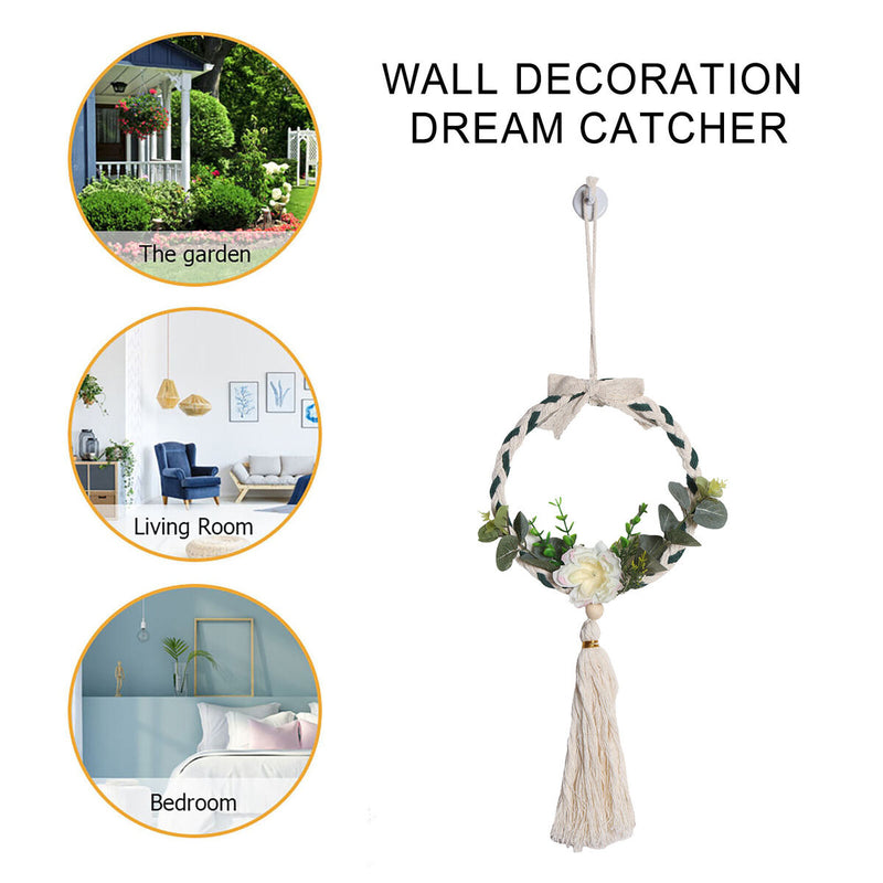 Dream Catchers - Dream Catcher Wall Hanging with Tassel (1 White Green)