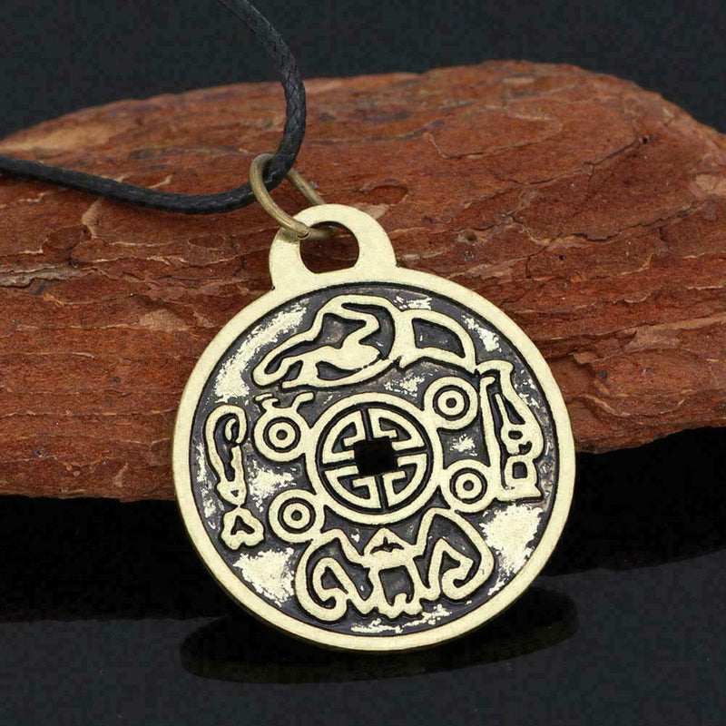 Retro Feng Shui Money Amulet Pendant Necklace Lucky Wealth Coming Men 50cm S8P2