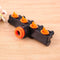 Plastic 4 Valve Way Branch Controller Garden Hose Pipe Splitter Drip