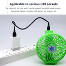Folding Handheld Desktop Summer Cooling Fan for Travel Office Dorm (Green)