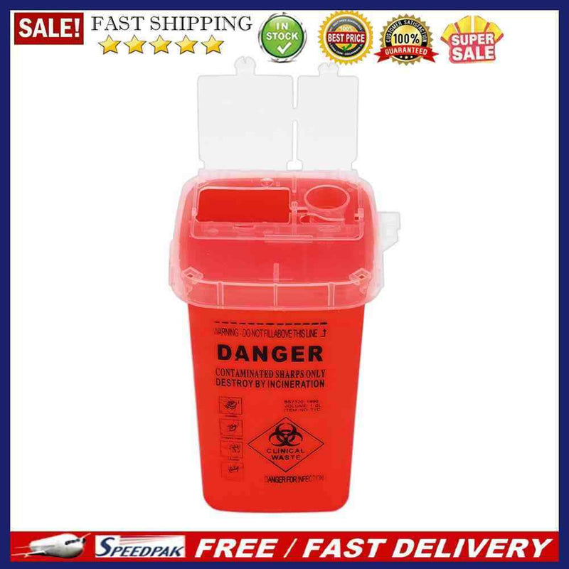 Tattoo Needle Tip Biohazard Barrel Garbage Bucket Container Artist Waste Box