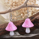 For Women Men Mushroom Earrings Mushroom Pendant Statement Dangle Hook Earrings