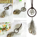 3 x Unique Key Chain Ring Feather Bead Dream Catcher Keyring Keychain