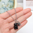 for Women Party Gift Pendant Choker Charm Bear Pendant Necklace Clavicle Chain
