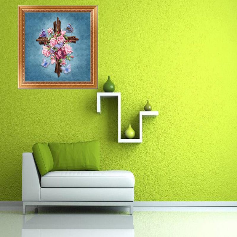 Embroidery 5D Diamond Painting DIY Flower Cross Stitch Home Wall Decor
