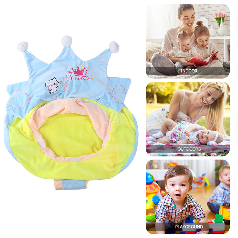 Baby Sofa Support Seat Cover Learning To Sit Chair Case No Filler (Blue) Newly