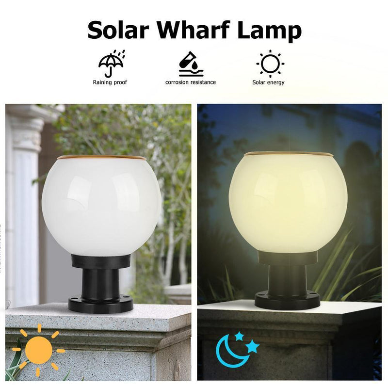 Waterproof Solar LED Bollard Light Landscape Garden Courtyard Lawn Pillar Lamp