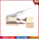 Brass Car Tire Inflator Tool Valve Stem Connector Air Chuck Lock On Clip