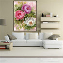 40x30cm 5D Diamond DIY Flowers Painting Cross Stitch Needlework Craft Decor