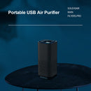 Portable USB Negative Ion Air Purifier w/ Filter Home Odor Remover (Black)