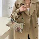 Fashion Women Oil Painting Print Underarm Bag Casual Ladies Small Shoulder Bags