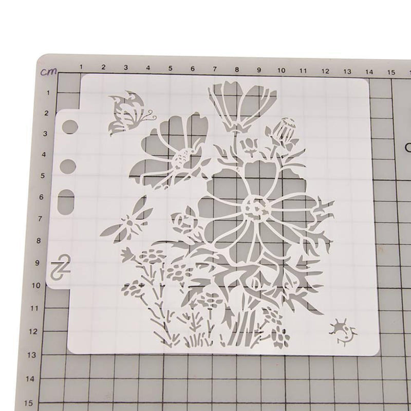 Everpert Stencil Flowers Coffee Stencils Cake Baking Templates DIY Scrapbook