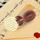 Retro Wax Seal Geometric Pattern Sealing Wax Stamp Wood Handle Crafts