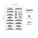132x Kitchen Storgae Stickers Jars Bottle Food Container Clear Labels G5Y8 hot.